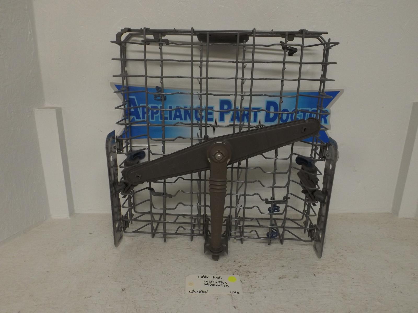 Whirlpool Dishwasher W10728863 W10056270 Upper Dish Rack Used Whirlpool Dishwasher W10728863 W10056270 Upper Dish Rack Used